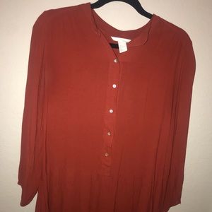 H&M long orange top